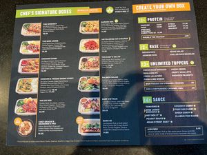 Menu 1 at Asian Box in Campbell