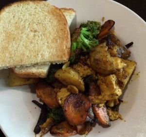 curry tofu scramble at Lost Lake Cafe & Lounge in Seattle