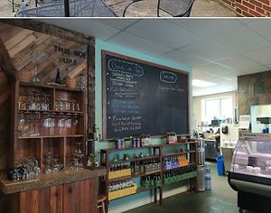 interiors at Blue Wing Frog in Strasburg