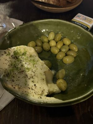butter and olives / comes with bread  at Sa Placeta in Illes Balears