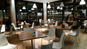 Table seating area at Quad Cafe Bar in Derby