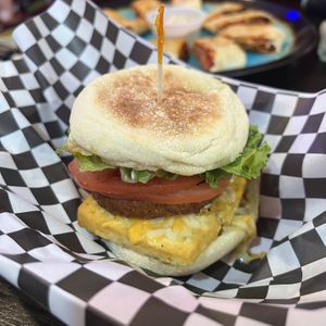 Breakfast Sandwich, add tomato, lettuce and mayo  at The Hearty Hooligan in Hamilton