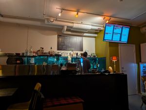 The small and cosy restaurant space at Kartul in Tallinn