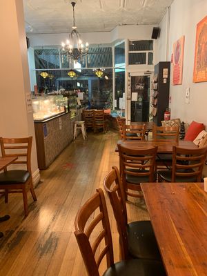 Inside dining area at Radhey Chai Bar in Fitzroy