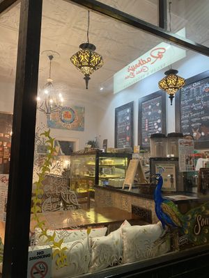 Enticing window at Radhey Chai Bar in Fitzroy