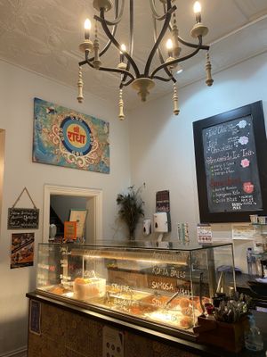 Vegan and vegetarian food options at Radhey Chai Bar in Fitzroy