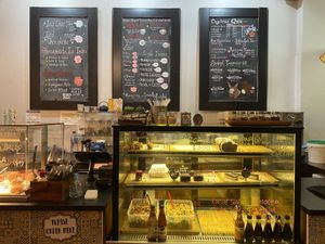 Sweets and salads  at Radhey Chai Bar in Fitzroy
