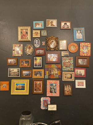 Love the wall decor  at Radhey Chai Bar in Fitzroy