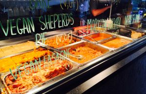 Hot food selection  at Radhey Chai Bar in Fitzroy