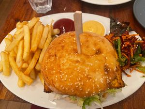 Tofu tandoori burger   at Radhey Chai Bar in Fitzroy