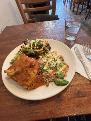 Lasagne & 2 Salads: $13.50  at Radhey Chai Bar in Fitzroy
