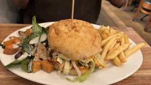 Vegan kofta burger   at Radhey Chai Bar in Fitzroy