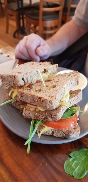 Vegan toastie at Radhey Chai Bar in Fitzroy