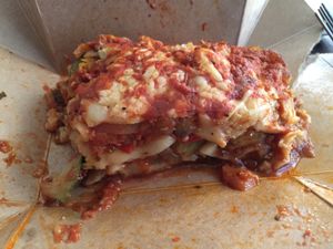 Vegan Lasagne: $6.50 ($6.80 for takeaway) at Radhey Chai Bar in Fitzroy