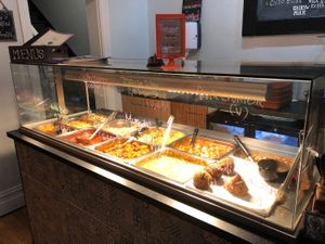 Hot food bar  at Radhey Chai Bar in Fitzroy