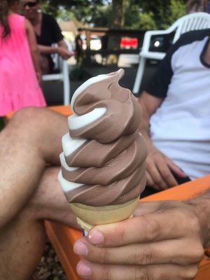 Twist cone 😍 at Ice Cream Cafe in Orleans