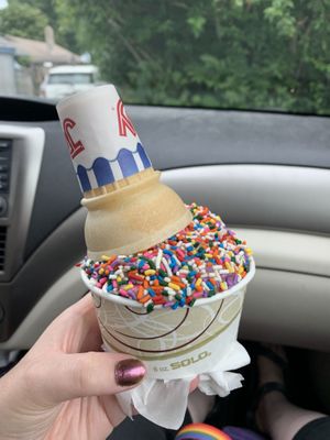 Non-Dairy soft serve twist! at Ice Cream Cafe in Orleans