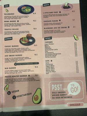 Menu1  at The Avocado Show Hamburg in Hamburg