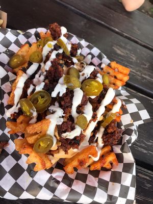 Loaded Fries 😋 at Atlas Meat-Free Delicatessen in Miami