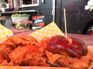 Chick’n sandwich  at Atlas Meat-Free Delicatessen in Miami