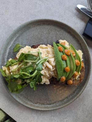 Scrambled eggs at Eaton's  in Wales