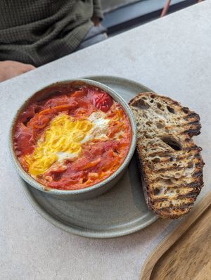 Shakshuka at Eaton's  in Wales