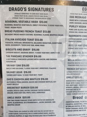  at Drago's Kitchen in Granby