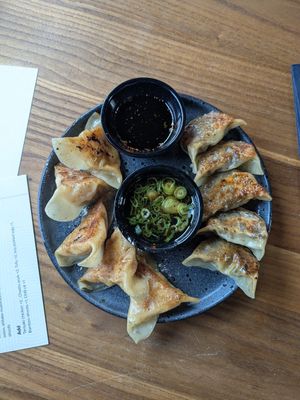Mushroom gyoza at Uma Ramen in Stockport