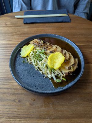 Charred celeriac steak at Uma Ramen in Stockport
