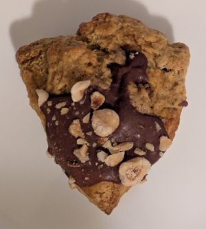 Spiced Pumpkin Chocolate Hazelnut Scone at Catscratch Co-op in Portland