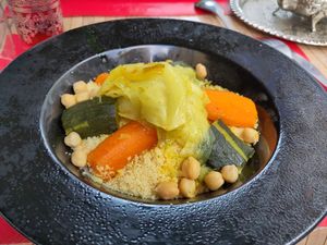 Vegan couscous at Le Touareg in Colmar