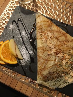 moroccan pancake  at Le Touareg in Colmar