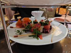 Vegan finger food at Caramel Lobby Lounge in Doha Municipality