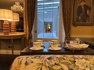 View from the drawing room we were seated in.  at Drawing Rooms at Merrion Hotel in Dublin