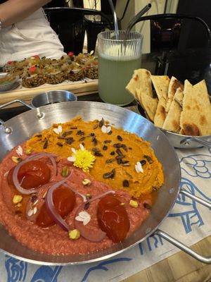 Hummus y crispy rolls   at Rolling Chef in Buzios