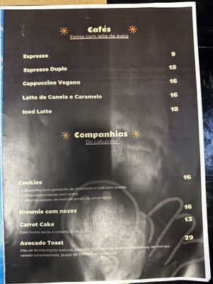 Menú  at Rolling Chef in Buzios