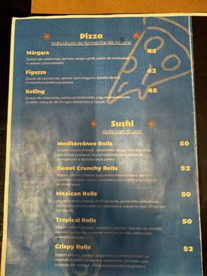 Menú  at Rolling Chef in Buzios