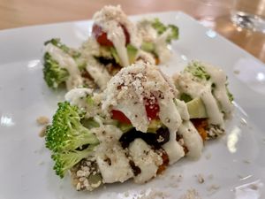 Raw live pizza   at Christopher's Kitchen in West Palm Beach