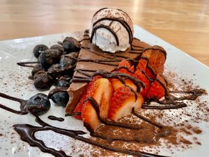 Chocolate mousse pie    at Christopher's Kitchen in West Palm Beach