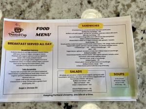 Menu   at The Dusted Cup in Portland