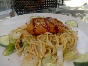 lunch 1 at Loving Hut Pension in St Kanzian