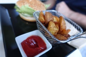 Homemade wedges at Loving Hut Pension in St Kanzian