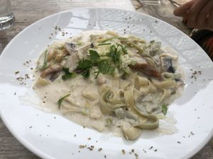 Tagliatelle  at Loving Hut Pension in St Kanzian