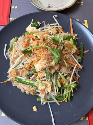 Pad thai with tofu. It was great! Their spicy sauce is perfectt  at Phở Na Vegi in Zurich