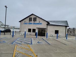 Building entrance at Lazy Cow Creamery in Cookeville
