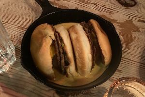 Smash Burger Skillet at DIX Lounge in Vancouver