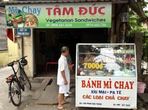 Restaurant Frontage at Banh Mi Chay Tam Duc in Hue