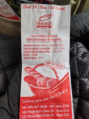 They close 10:30 AM at Banh Mi Chay Tam Duc in Hue