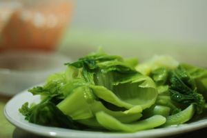 Rau Xào (sautéed vegetables) quite bitter at Nha Hang Tung Bach in Ha Giang