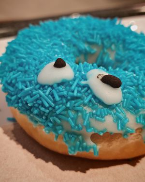 Blue monster at Dunkin' in île-de-france